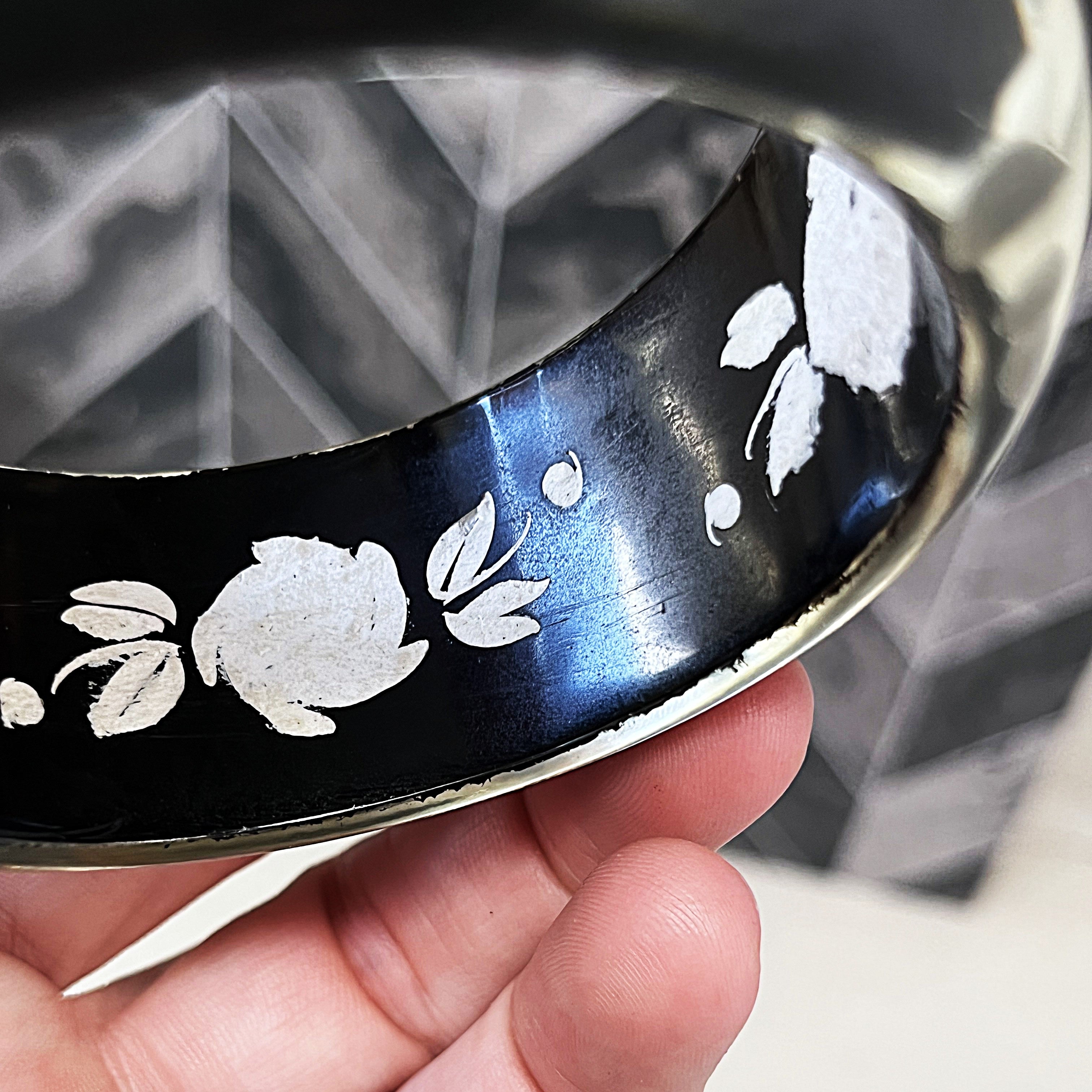 Jewellery: Smoky Lucite Rose Bangle