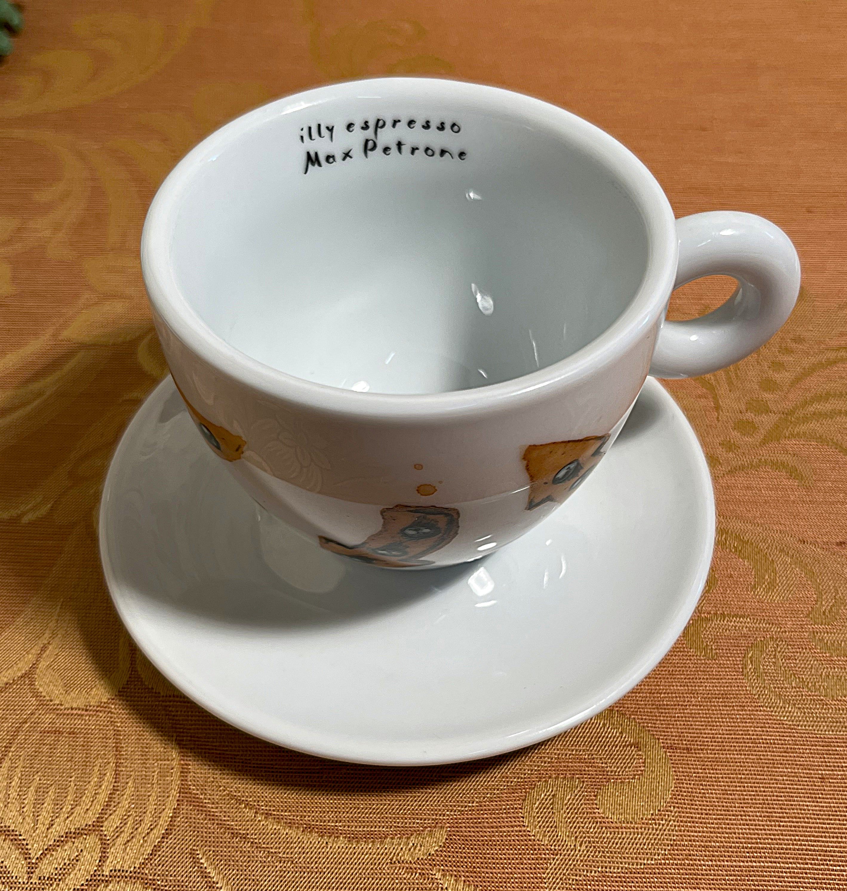 Cappuccino Cups: Max Petrone Surrealist Arrows and Eyes Design, 4