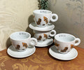 Cappuccino Cups: Max Petrone Surrealist Arrows and Eyes Design, 4