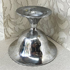 Aluminium Décor: Mid-Century Modern Fluted Cast Aluminium Pedestal Compote Bowl