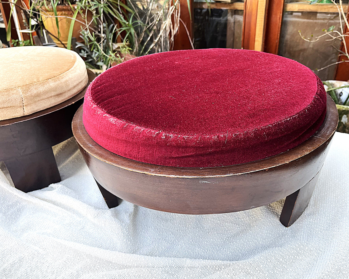 Accent Furniture: Mid-Century Mahogany Stacking Barrel Stool Set