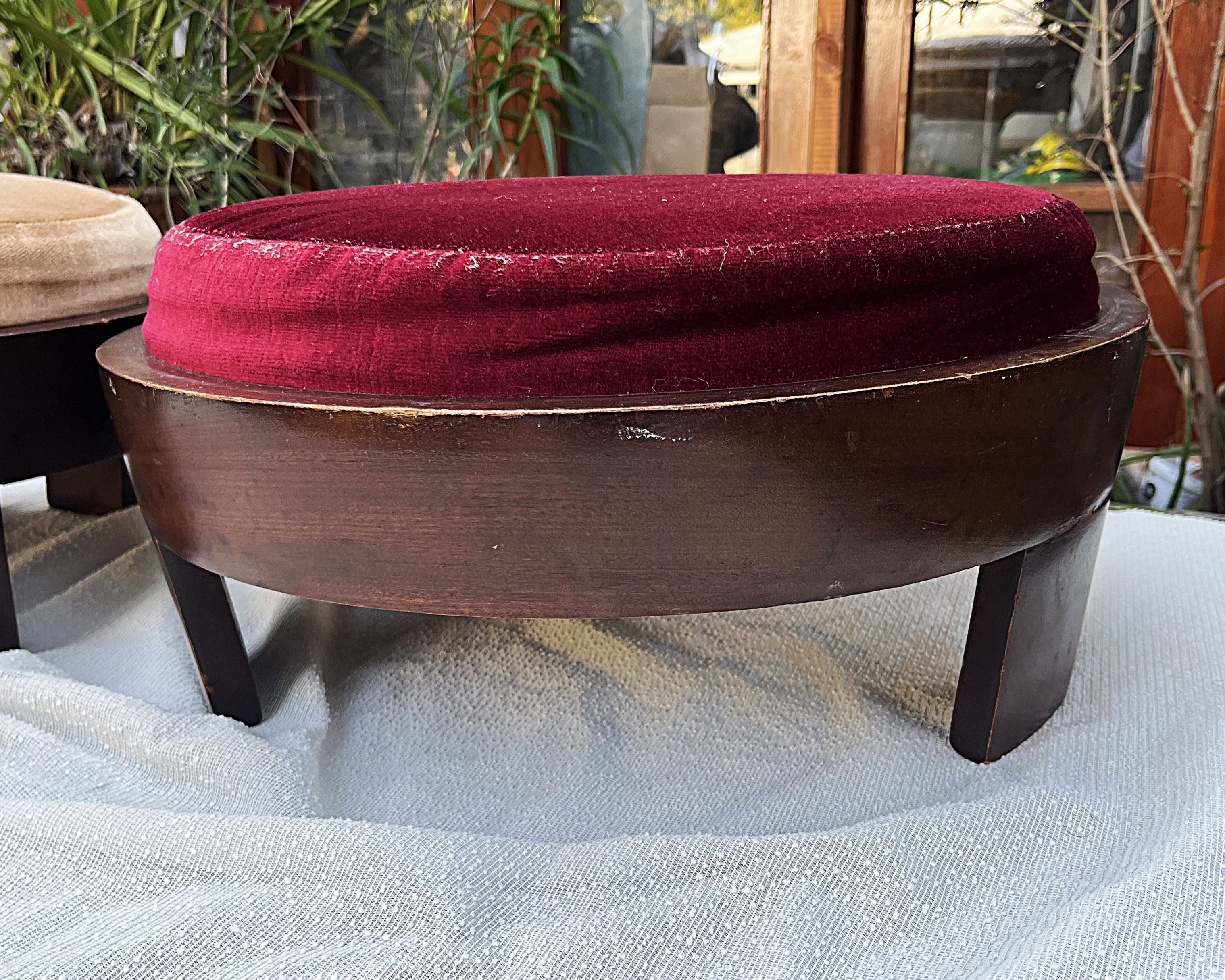 Accent Furniture: Mid-Century Mahogany Stacking Barrel Stool Set