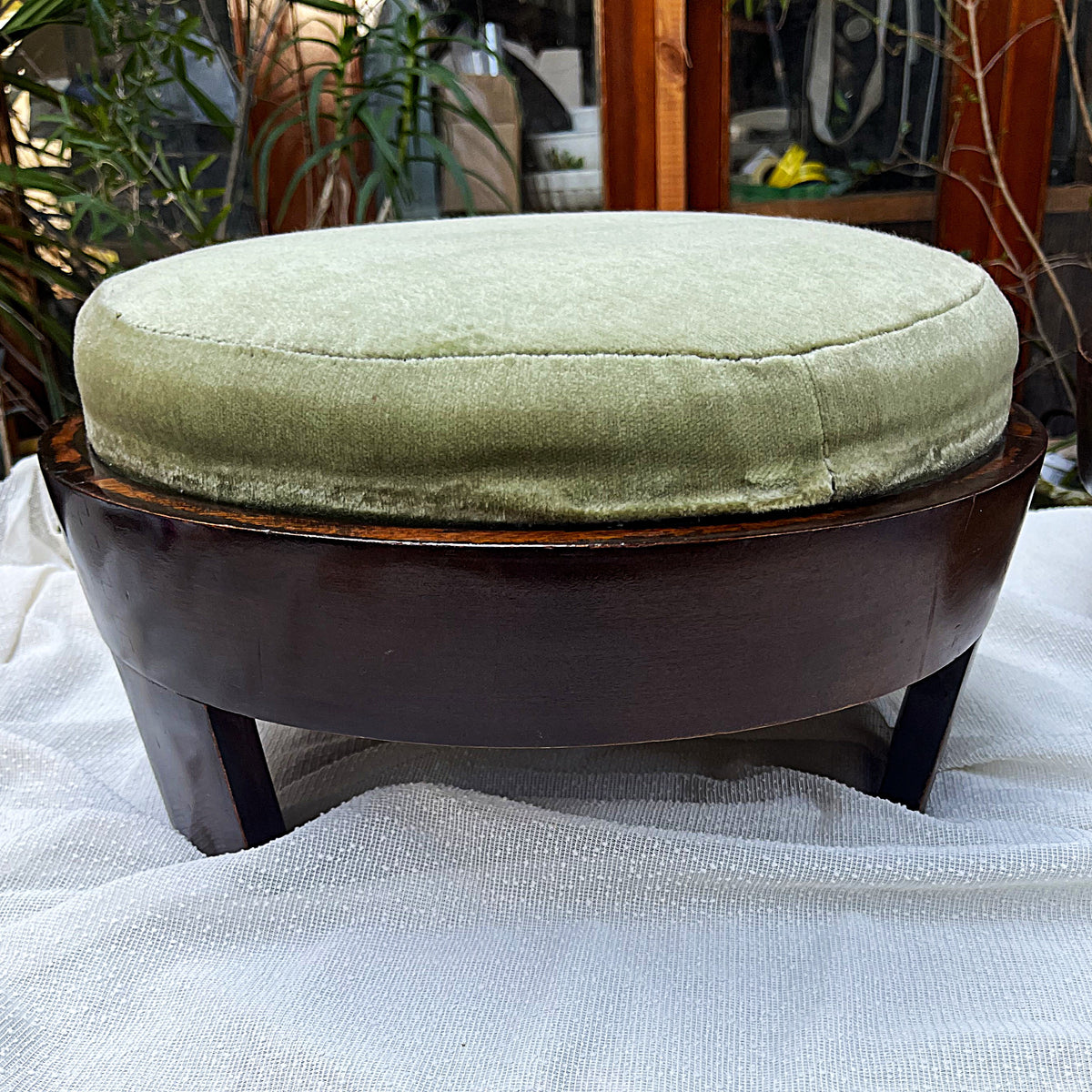 Accent Furniture: Mid-Century Mahogany Stacking Barrel Stool Set