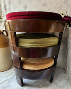 Accent Furniture: Mid-Century Mahogany Stacking Barrel Stool Set
