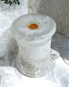 Decorative Art Glass: Rare Murano Mid-Century "Scavo" Lidded Glass Urn