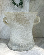 Decorative Art Glass: Rare Murano Mid-Century "Scavo" Lidded Glass Urn