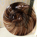 Decorative Art Glass: Murano Gold Aventurine Glass Charger