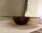 Decorative Art Glass: Murano Gold Aventurine Glass Charger
