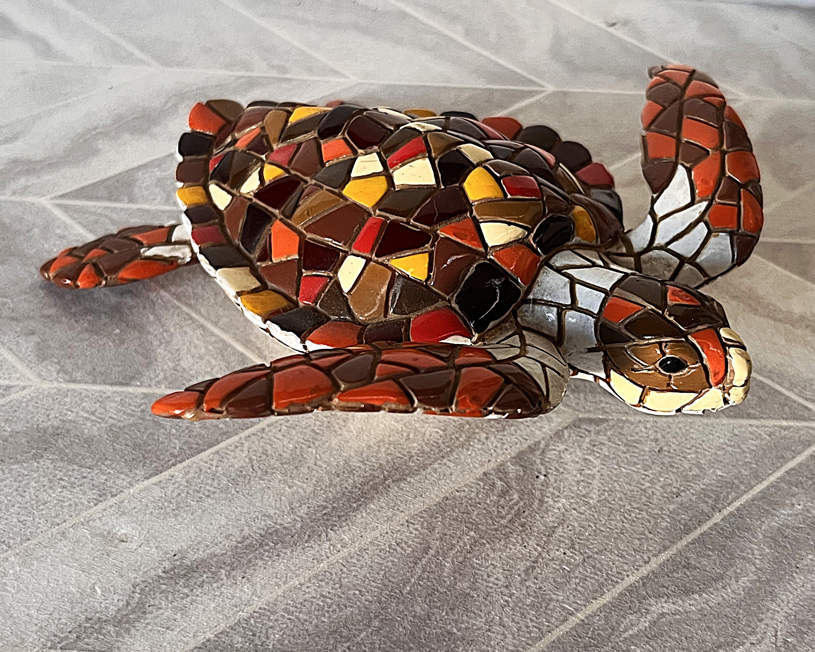 Animal Décor: Barcino Mosaic Sea Turtle