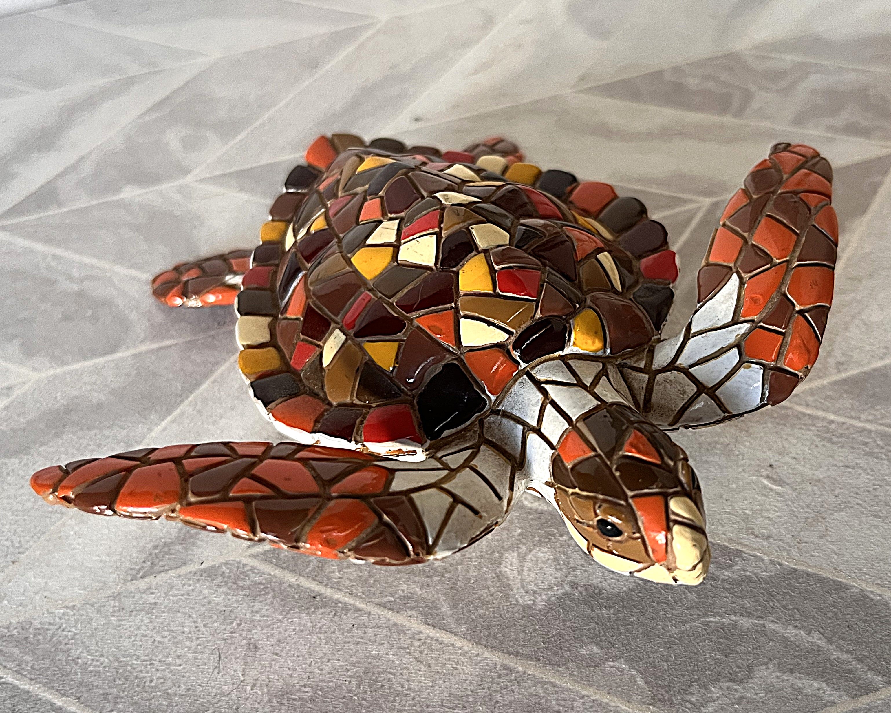 Animal Décor: Barcino Mosaic Sea Turtle