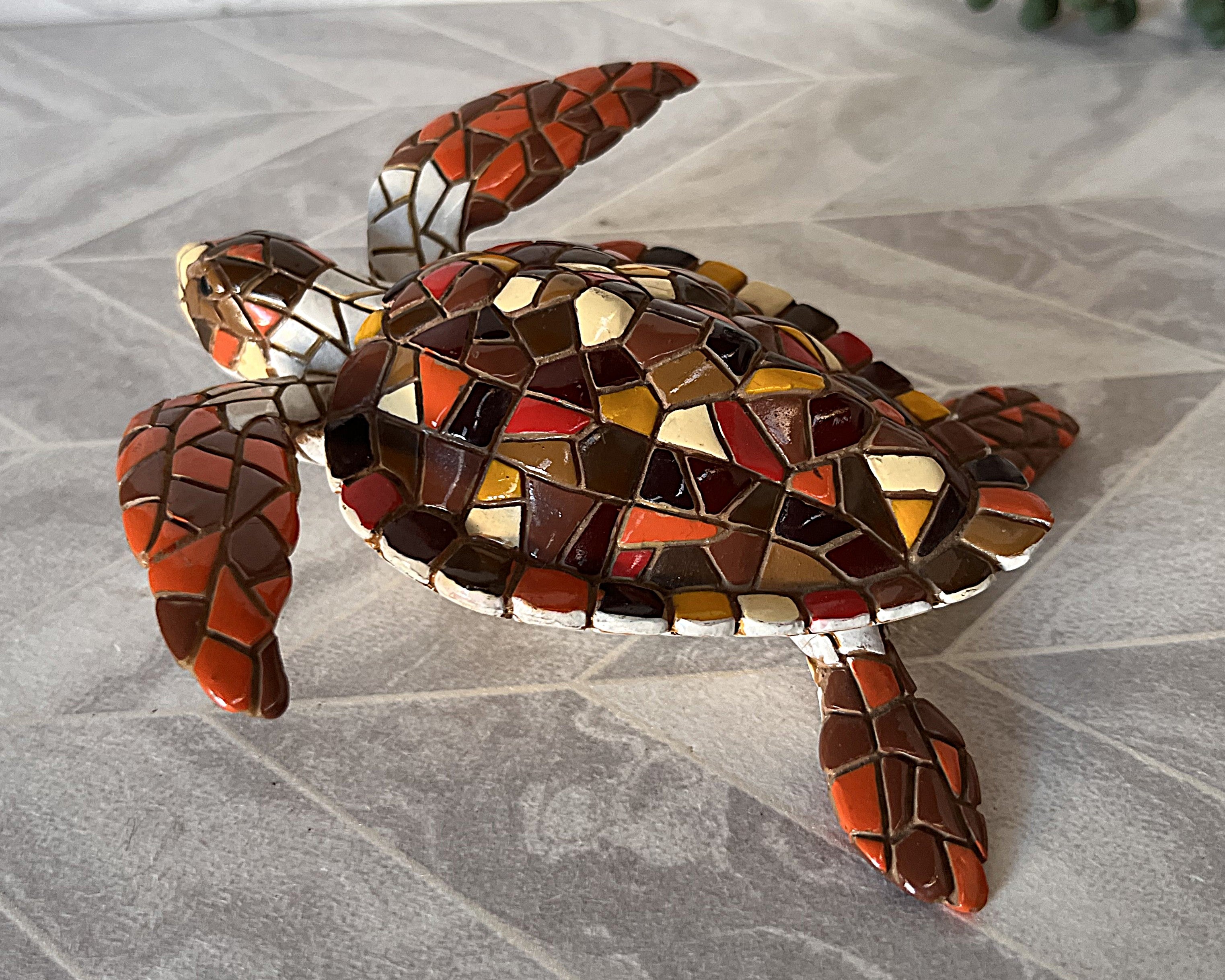 Animal Décor: Barcino Mosaic Sea Turtle