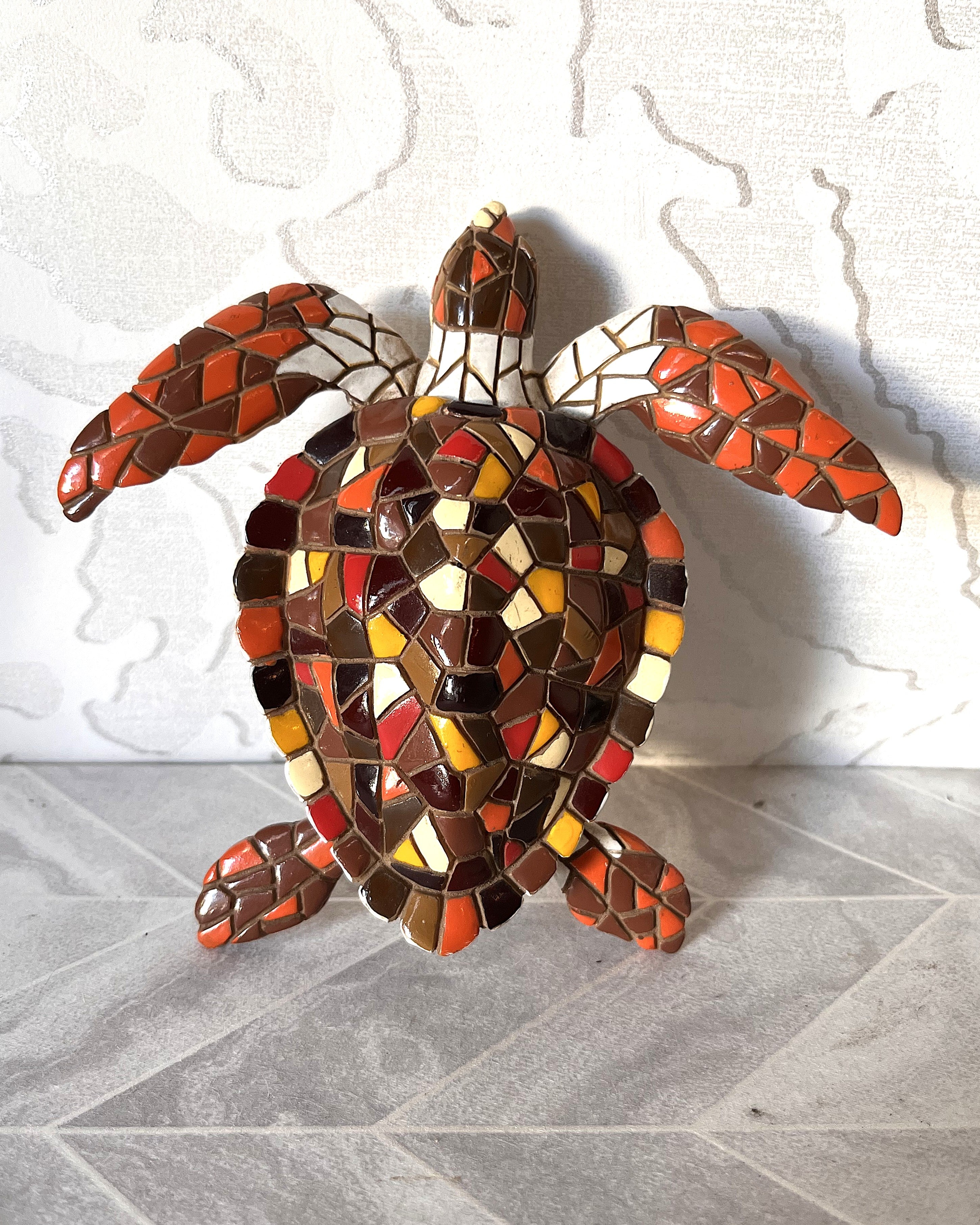Animal Décor: Barcino Mosaic Sea Turtle