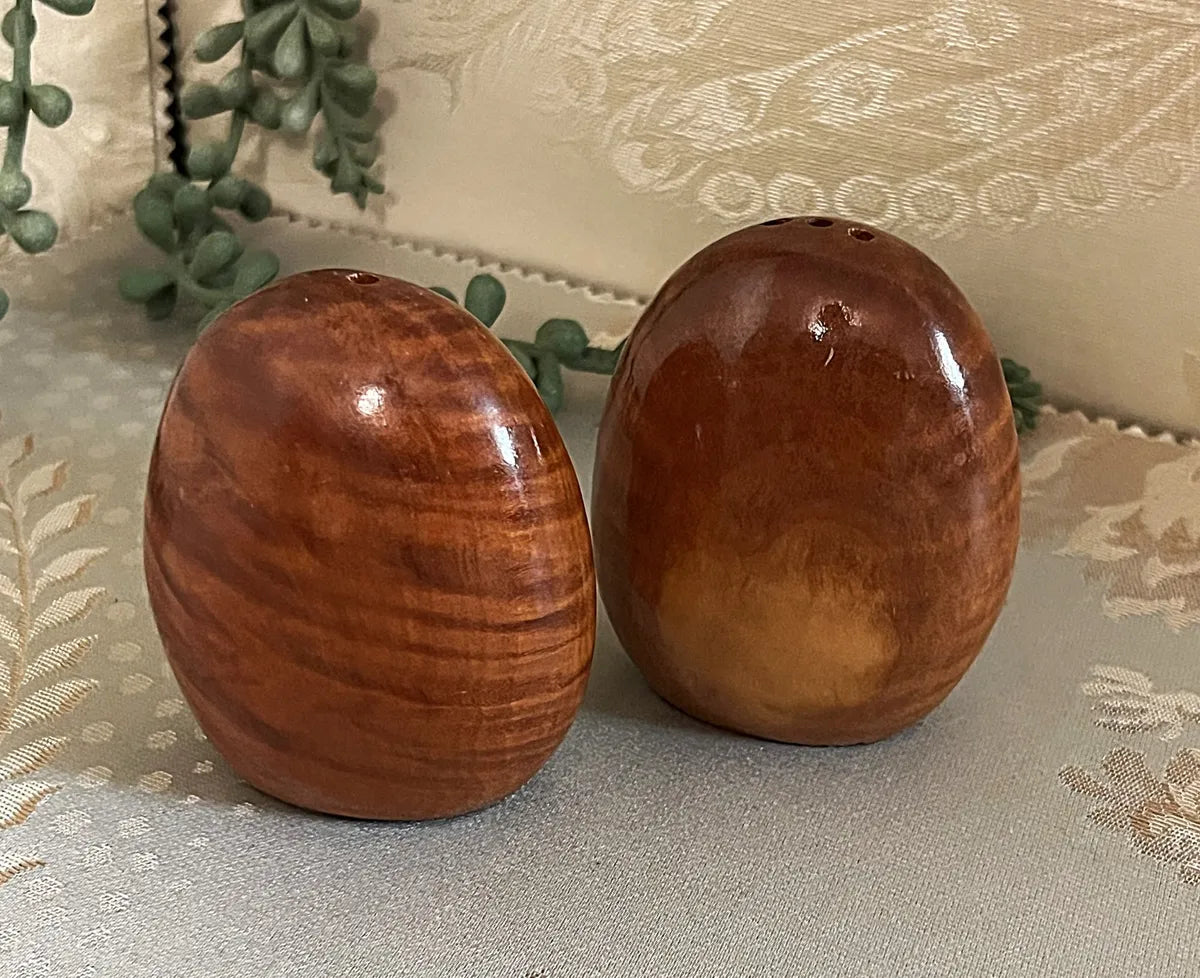 Salt & Pepper: Pebble-Style Myrtle wood Salt & Pepper Shakers