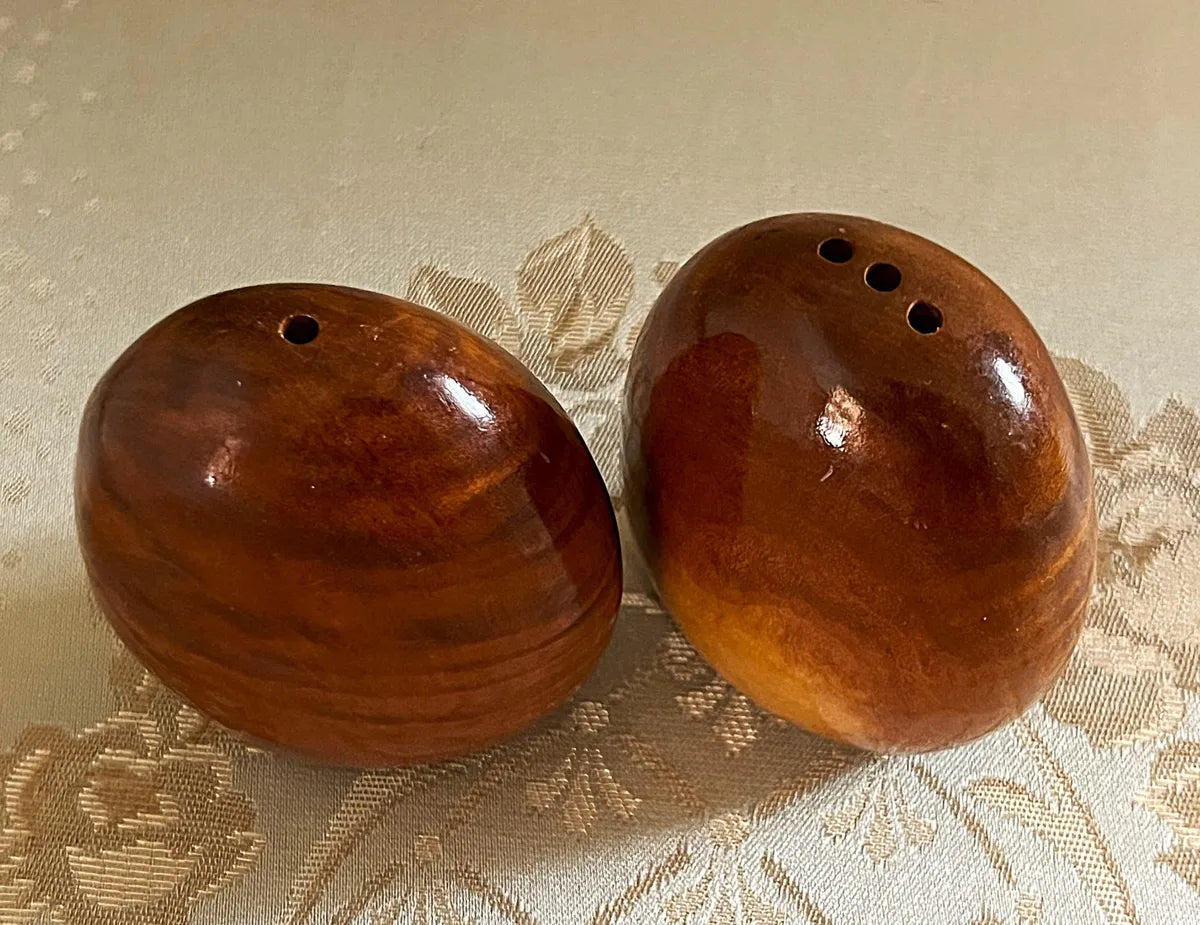 Salt & Pepper: Pebble-Style Myrtle wood Salt & Pepper Shakers