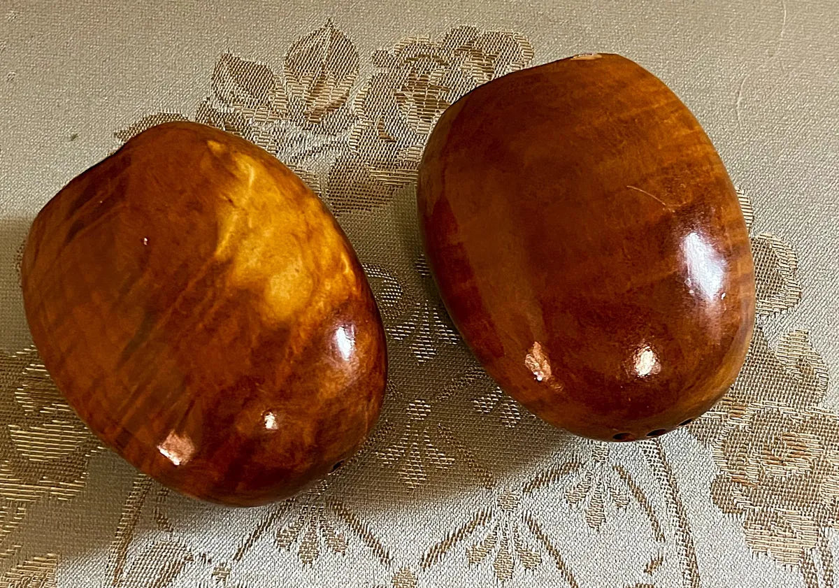 Salt & Pepper: Pebble-Style Myrtle wood Salt & Pepper Shakers