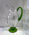 Glass Pitcher: Art Deco Pitcher, Italian Glass
