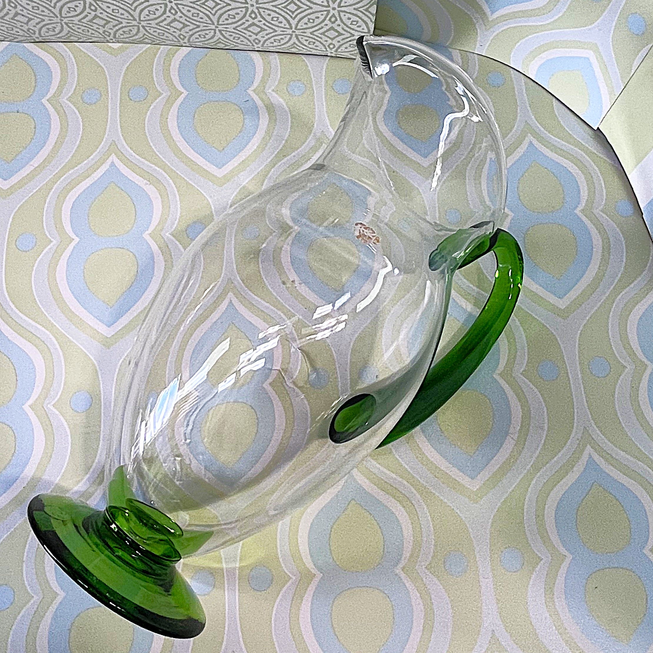Glass Pitcher: Art Deco Pitcher, Italian Glass