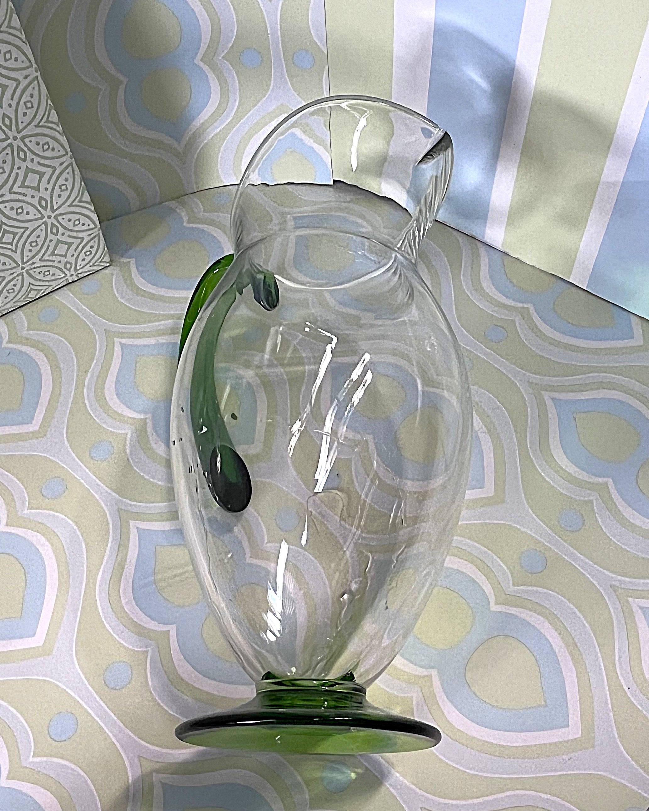 Glass Pitcher: Art Deco Pitcher, Italian Glass