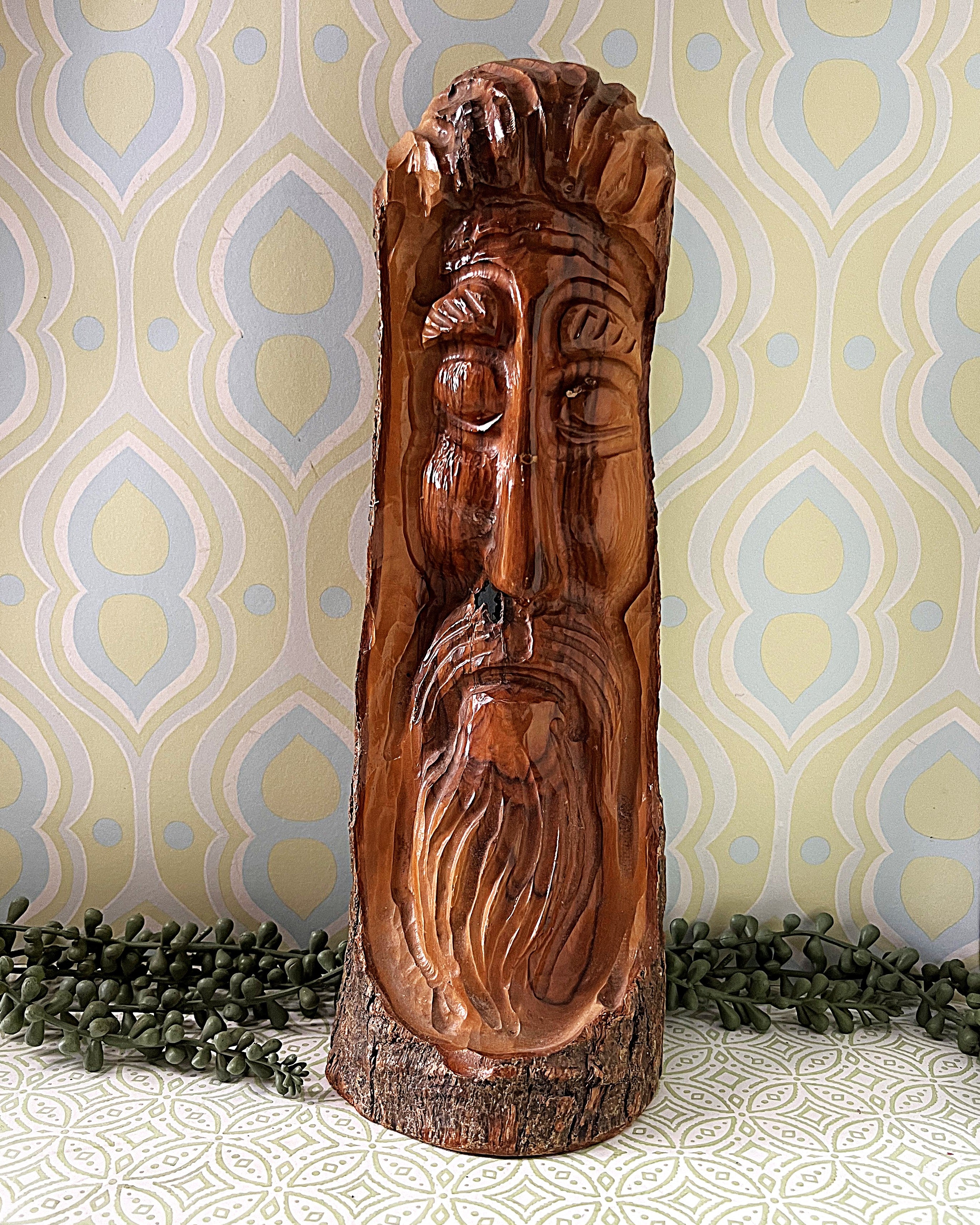 Carved Wood: Tree Spirit Wood Sculpture