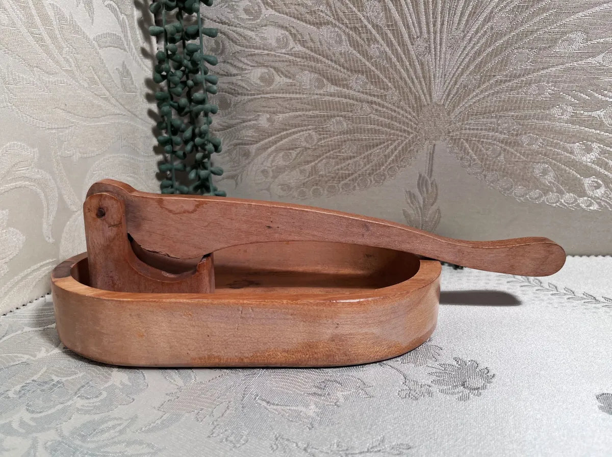 Kitchen Tools: MCM Beechwood Lever Mechanical Nutcracker