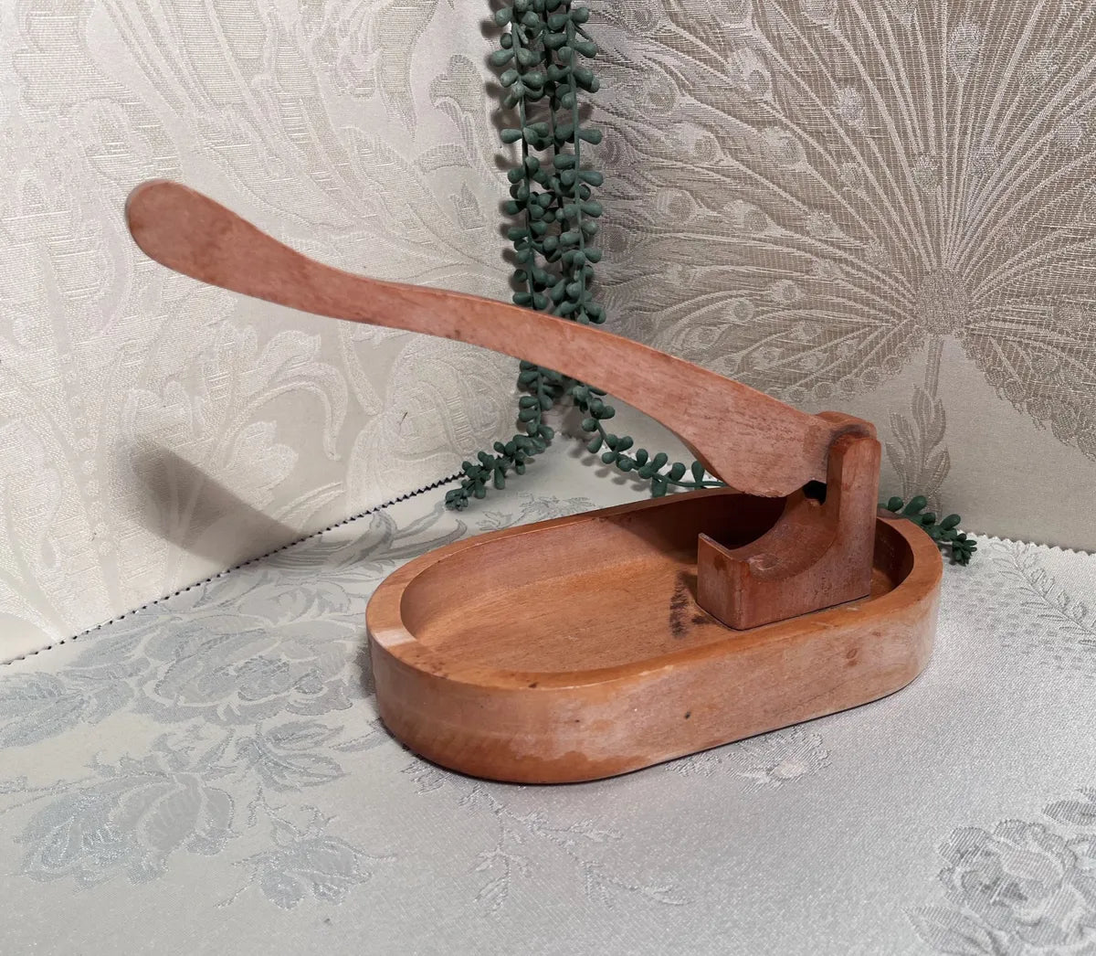 Kitchen Tools: MCM Beechwood Lever Mechanical Nutcracker