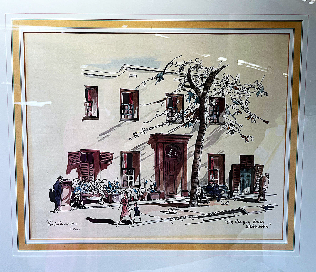 Limited Edition Prints: Philip Bawcombe Old Georgian Houses Stellenbosch, 20/1000