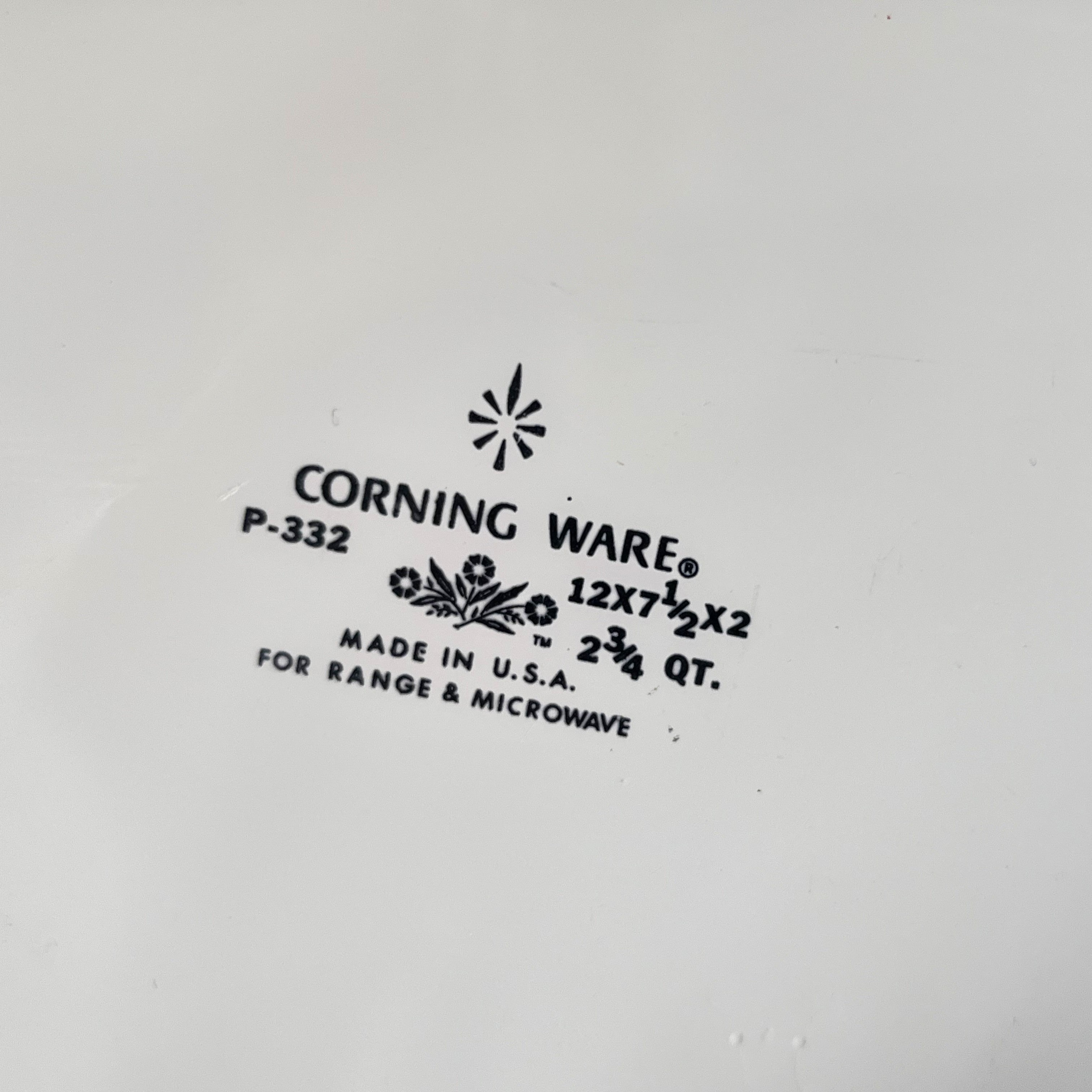 CorningWare: Floral Bouquet: P-332 Open Roaster