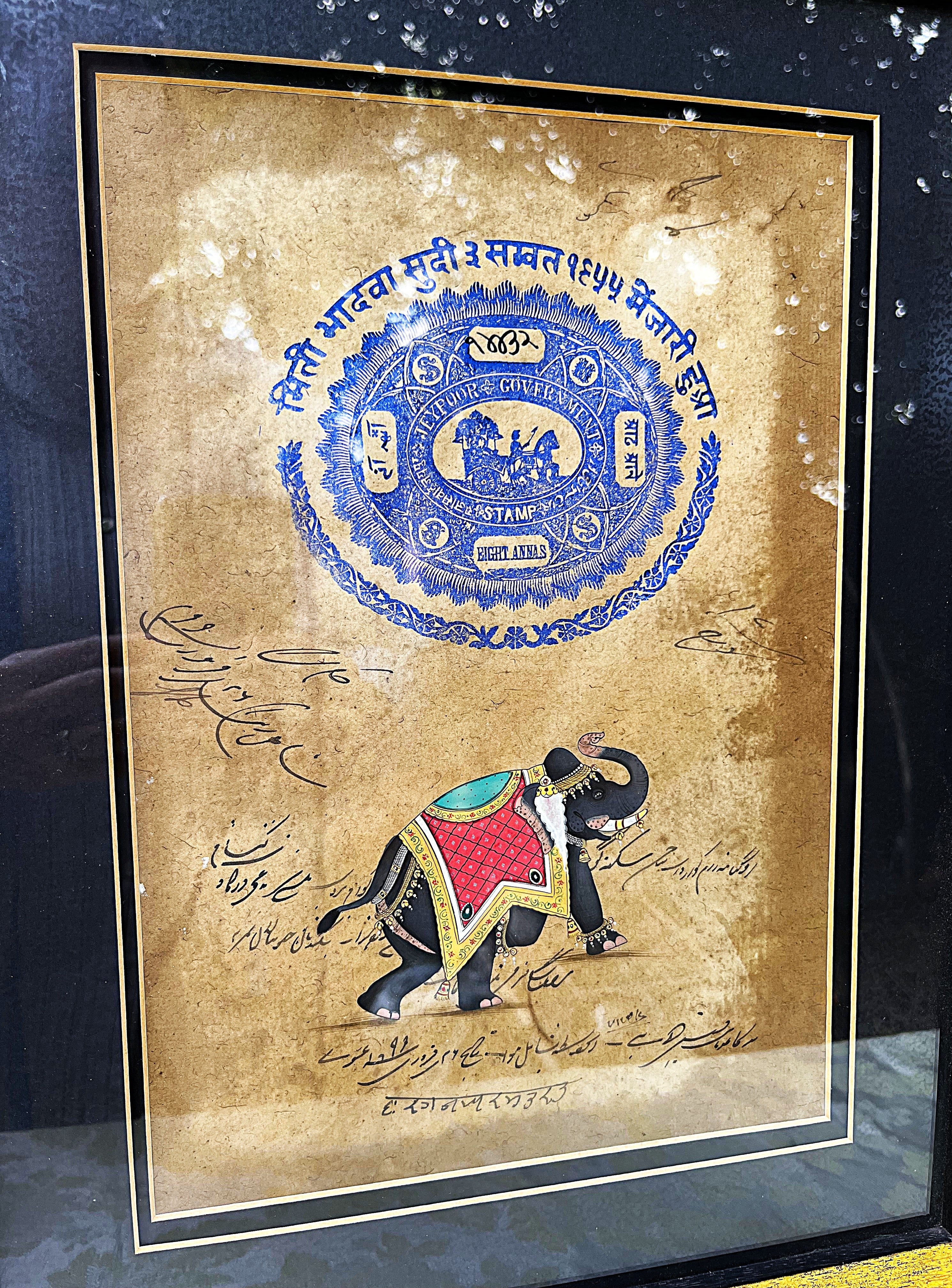 Wall Art: Rajasthani Elephant Miniatures, Pair