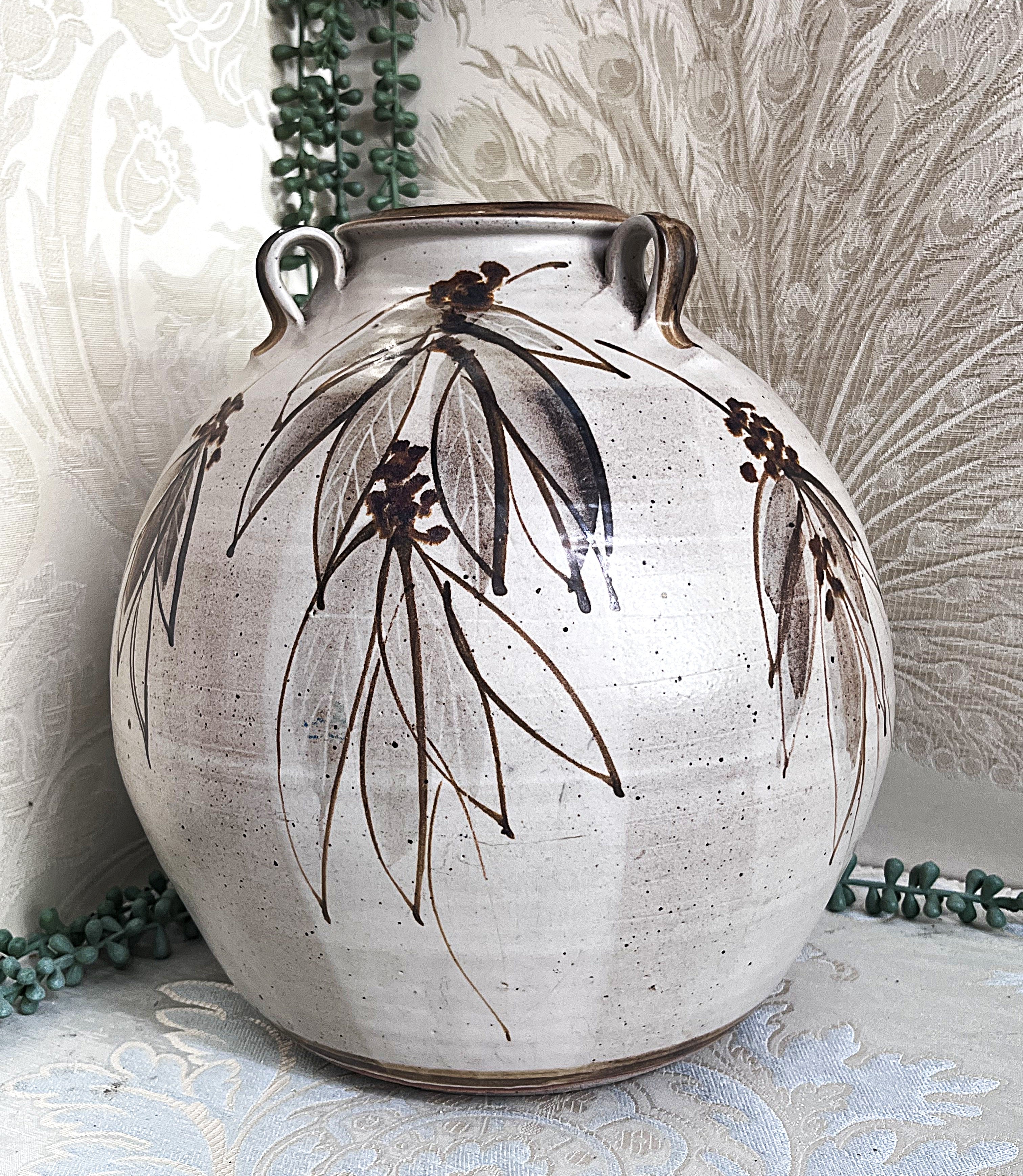 Master Potter: Chris Patton - Bulbous 3 Handled Studio Pottery Vase