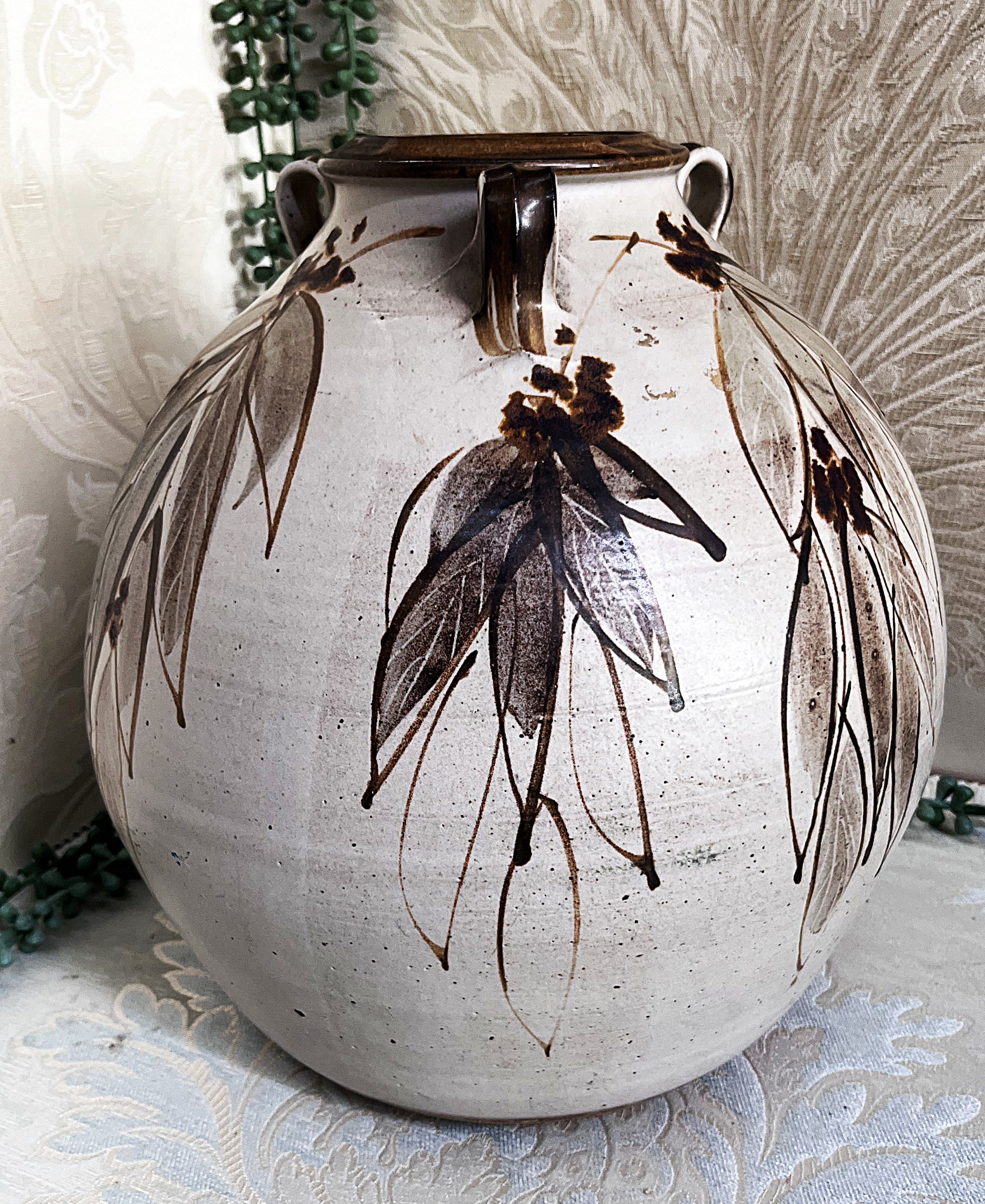 Master Potter: Chris Patton - Bulbous 3 Handled Studio Pottery Vase
