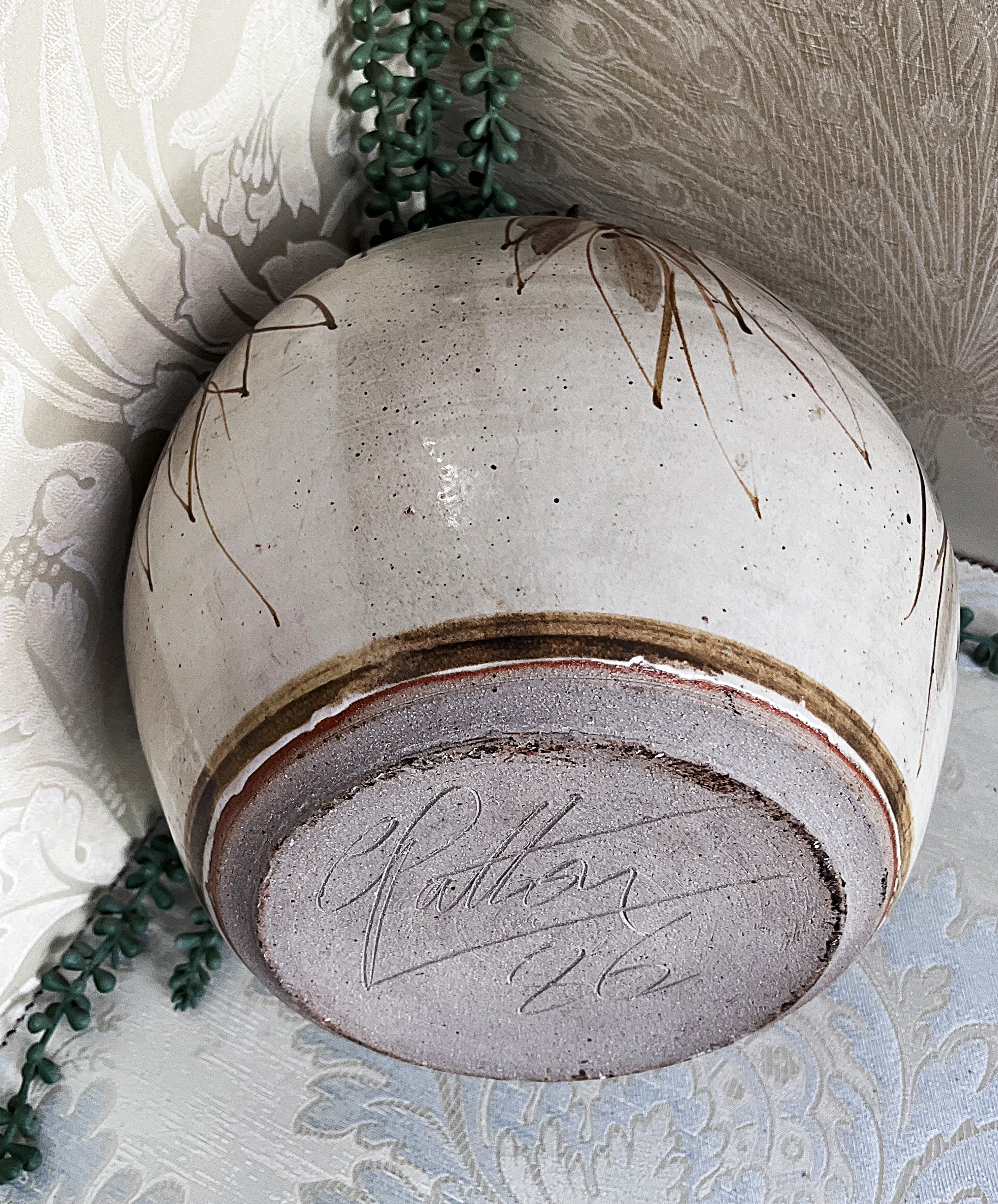 Master Potter: Chris Patton - Bulbous 3 Handled Studio Pottery Vase
