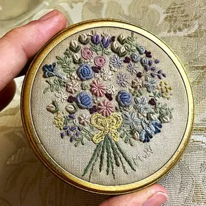 Vanity Jar: Petit Point Vanity Jar