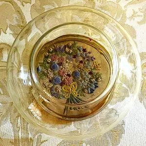 Vanity Jar: Petit Point Vanity Jar