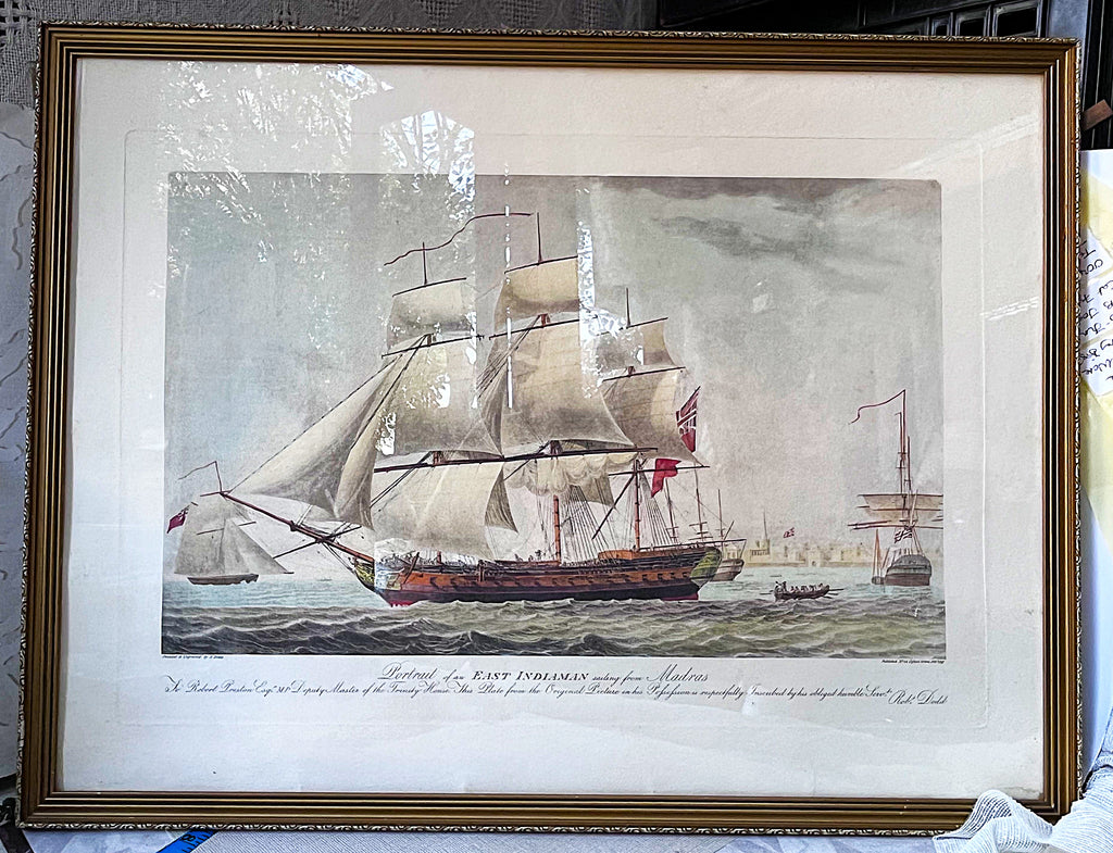 Limited Edition Prints: Antique 1797 Robert Dodd Hand-Coloured Maritime Aquatint Engraving