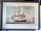 Limited Edition Prints: Antique 1797 Robert Dodd Hand-Coloured Maritime Aquatint Engraving
