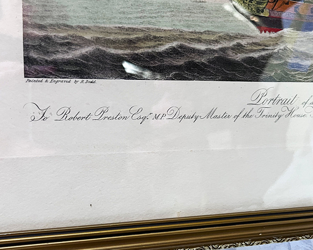 Limited Edition Prints: Antique 1797 Robert Dodd Hand-Coloured Maritime Aquatint Engraving