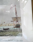 Limited Edition Prints: Antique 1797 Robert Dodd Hand-Coloured Maritime Aquatint Engraving