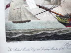 Limited Edition Prints: Antique 1797 Robert Dodd Hand-Coloured Maritime Aquatint Engraving