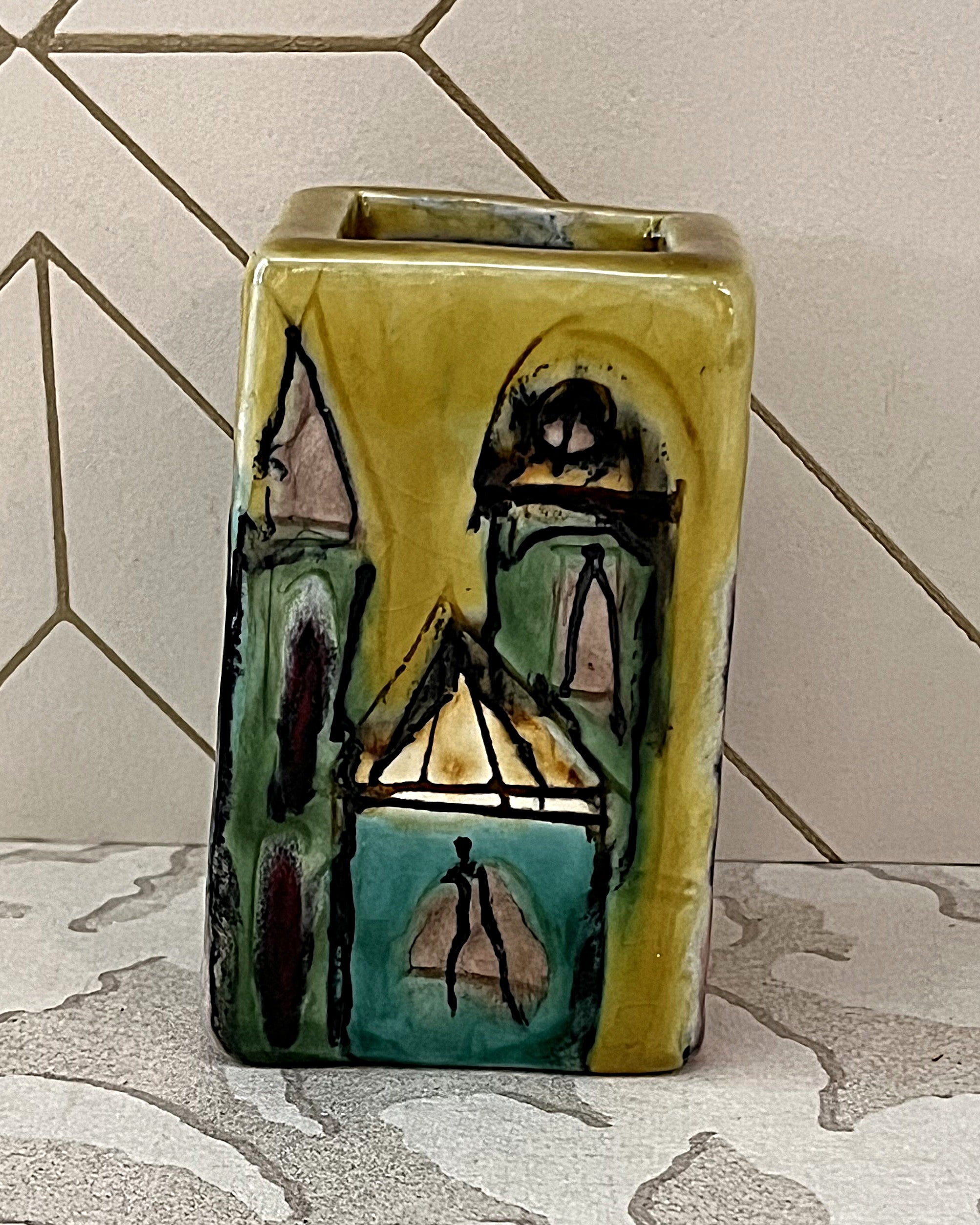 Vases & Planters: Elio Schiavon SB Italia Miniature Cubist Vase