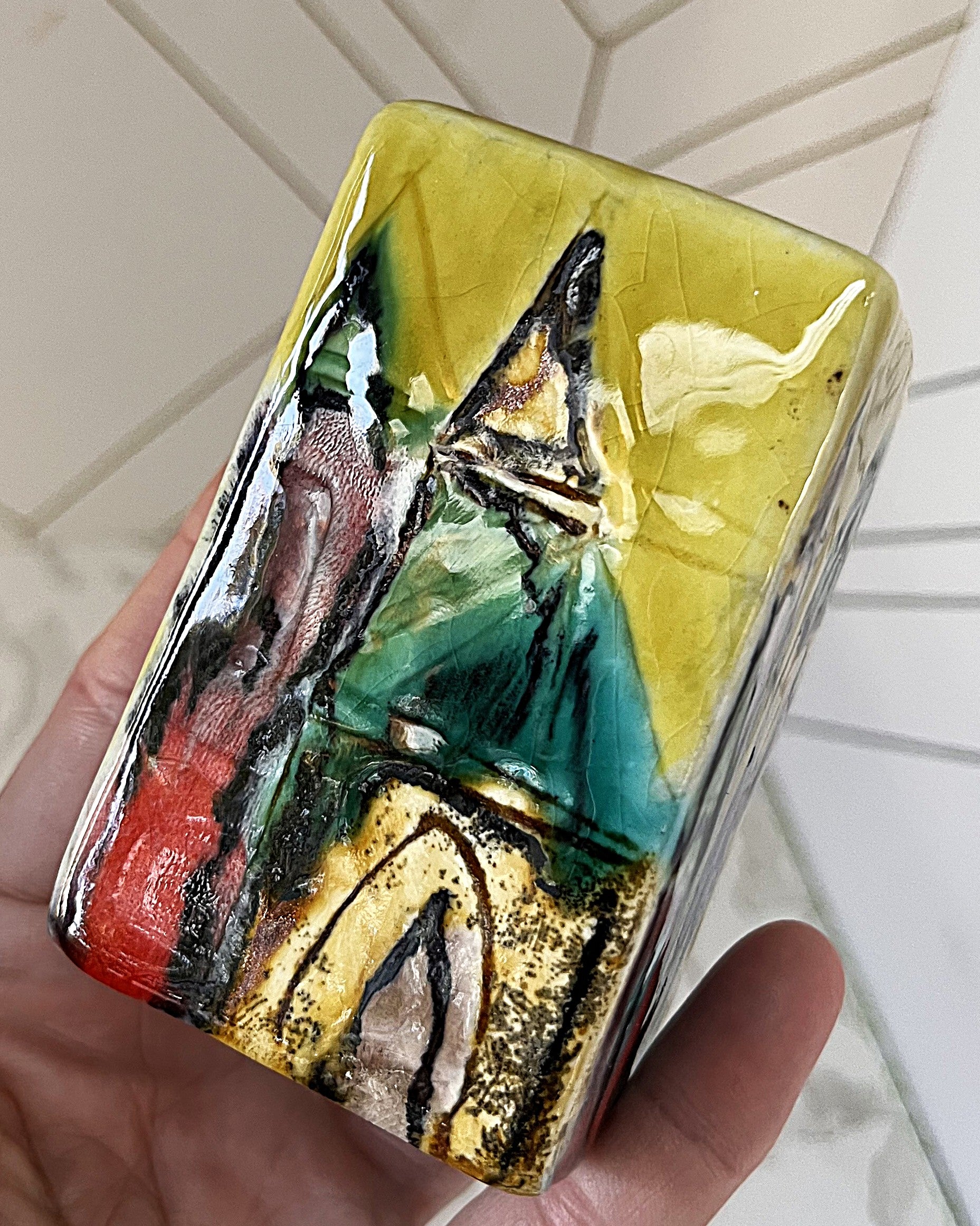 Vases & Planters: Elio Schiavon SB Italia Miniature Cubist Vase