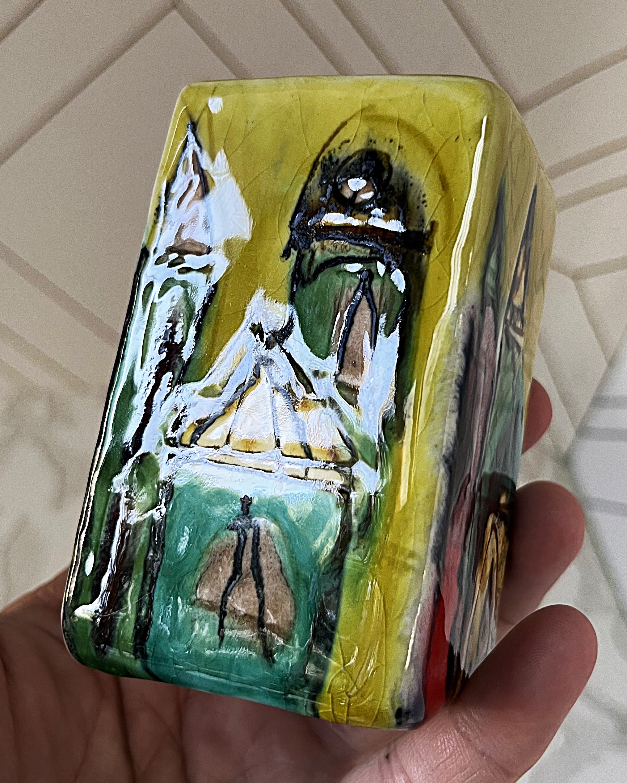 Vases & Planters: Elio Schiavon SB Italia Miniature Cubist Vase
