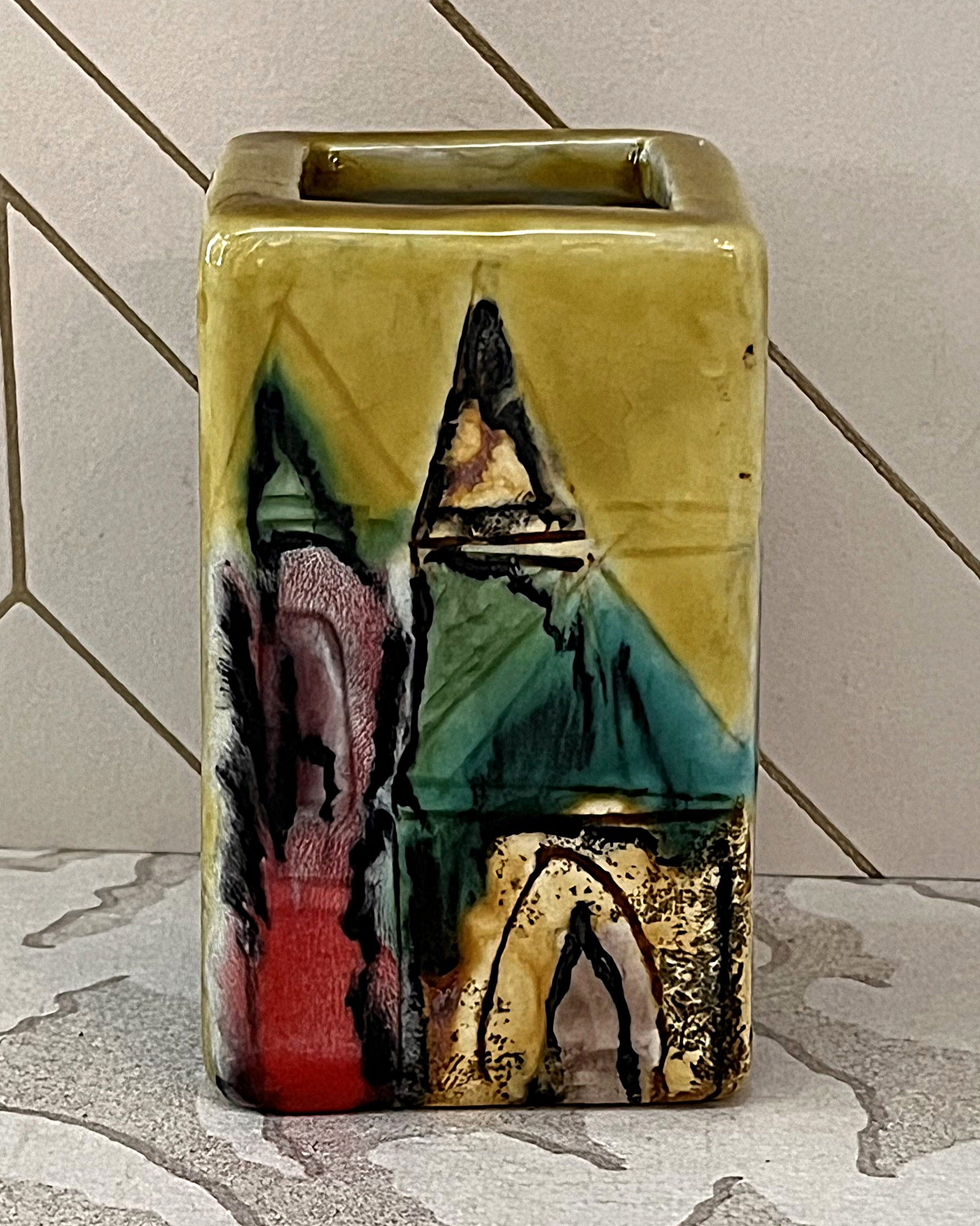 Vases & Planters: Elio Schiavon SB Italia Miniature Cubist Vase