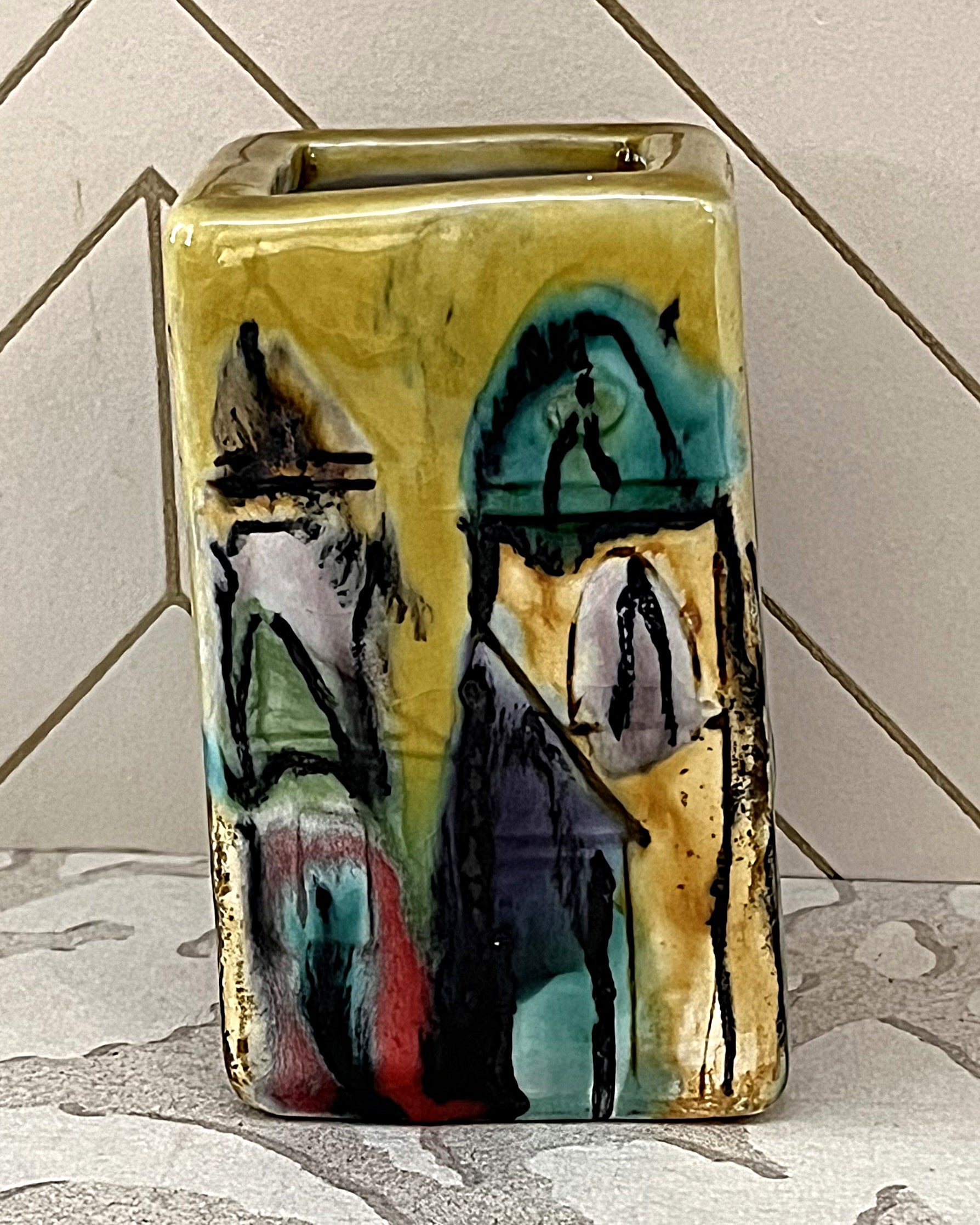 Vases & Planters: Elio Schiavon SB Italia Miniature Cubist Vase