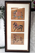 Wall Art: Traditional Indian Miniature featuring the "Regal Royal Animal Procession"