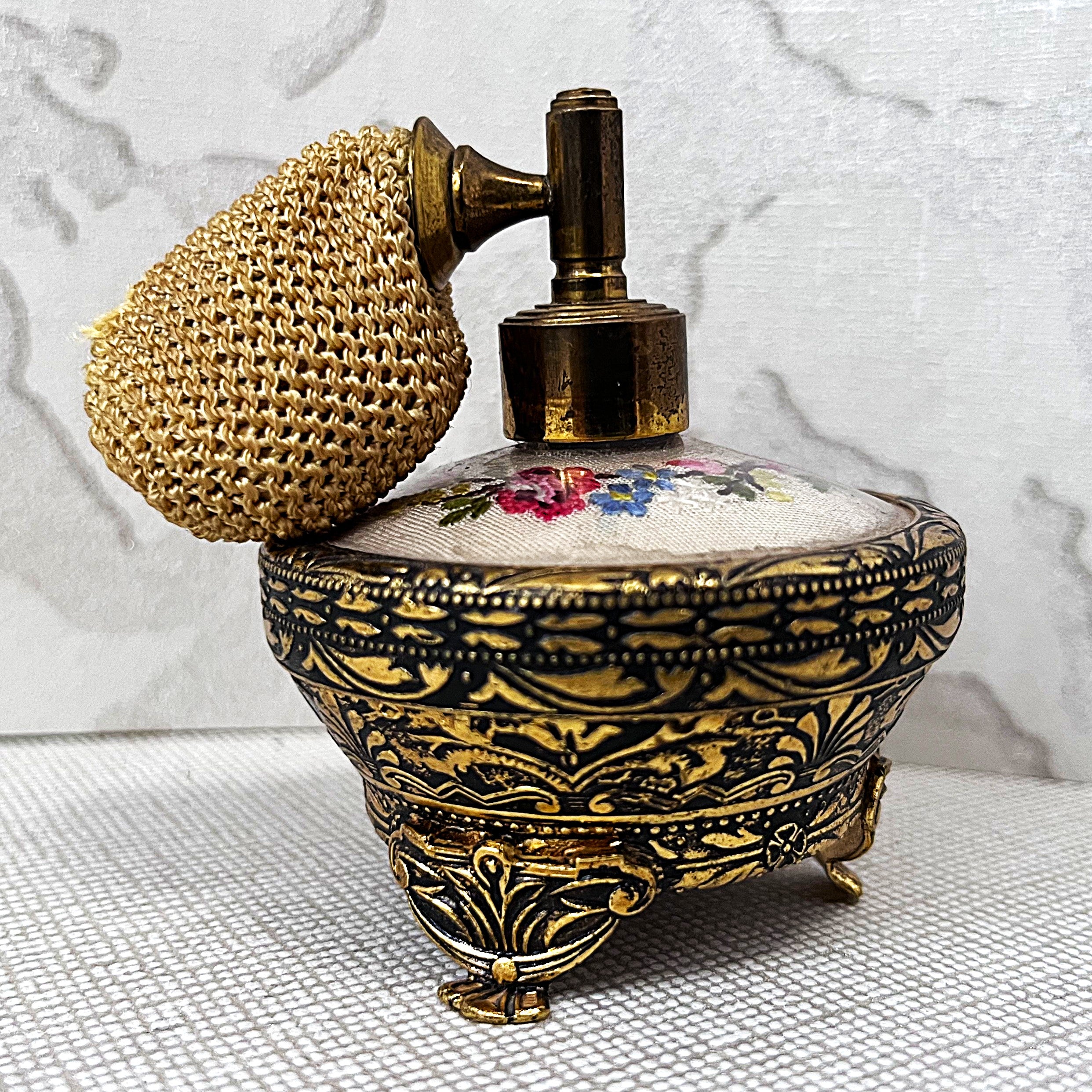 Dressing Table Vanity: British 1950's Petit Point Boudoir