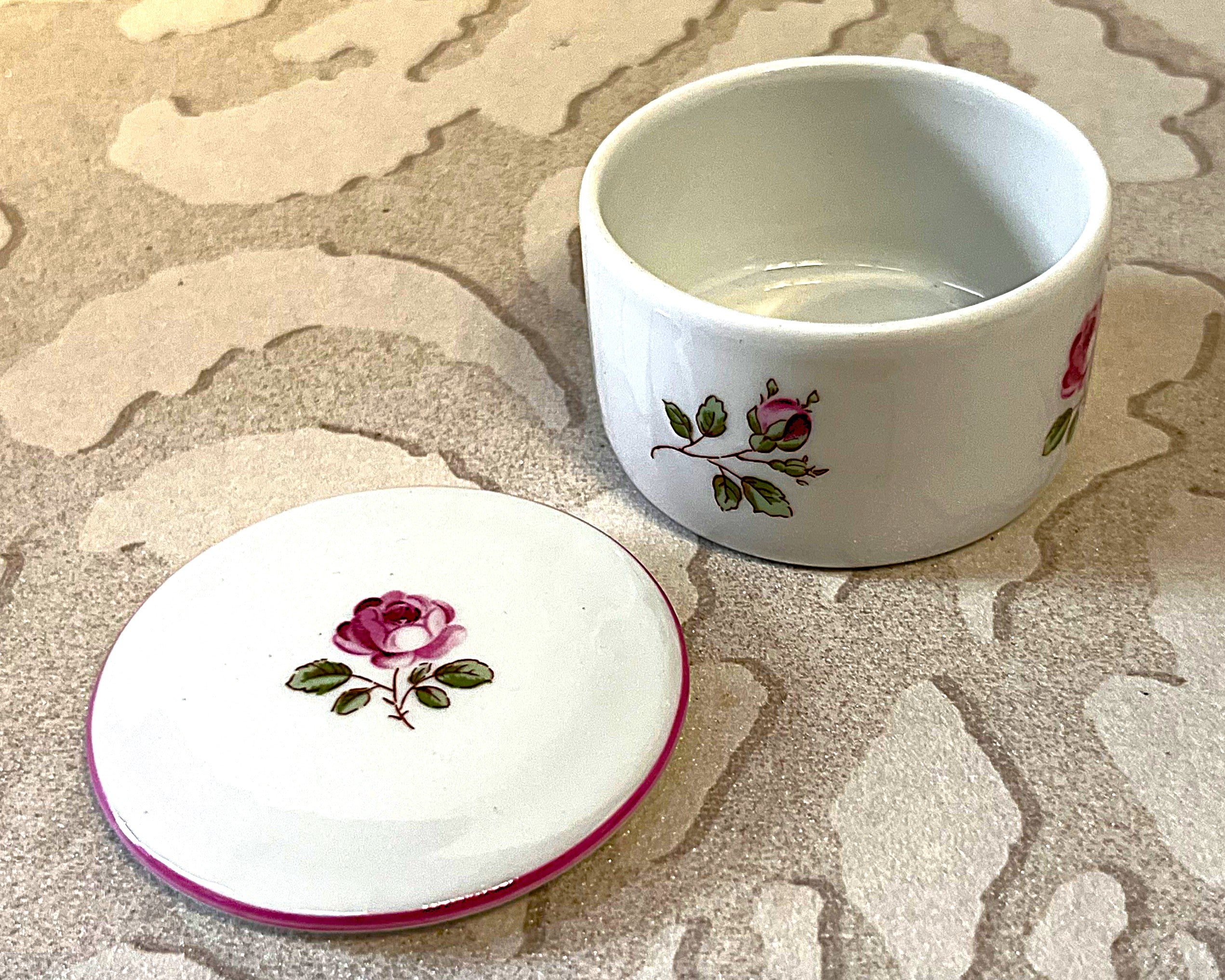 Trinkets: Richard Ginori Trinket Box Pink Rose Design