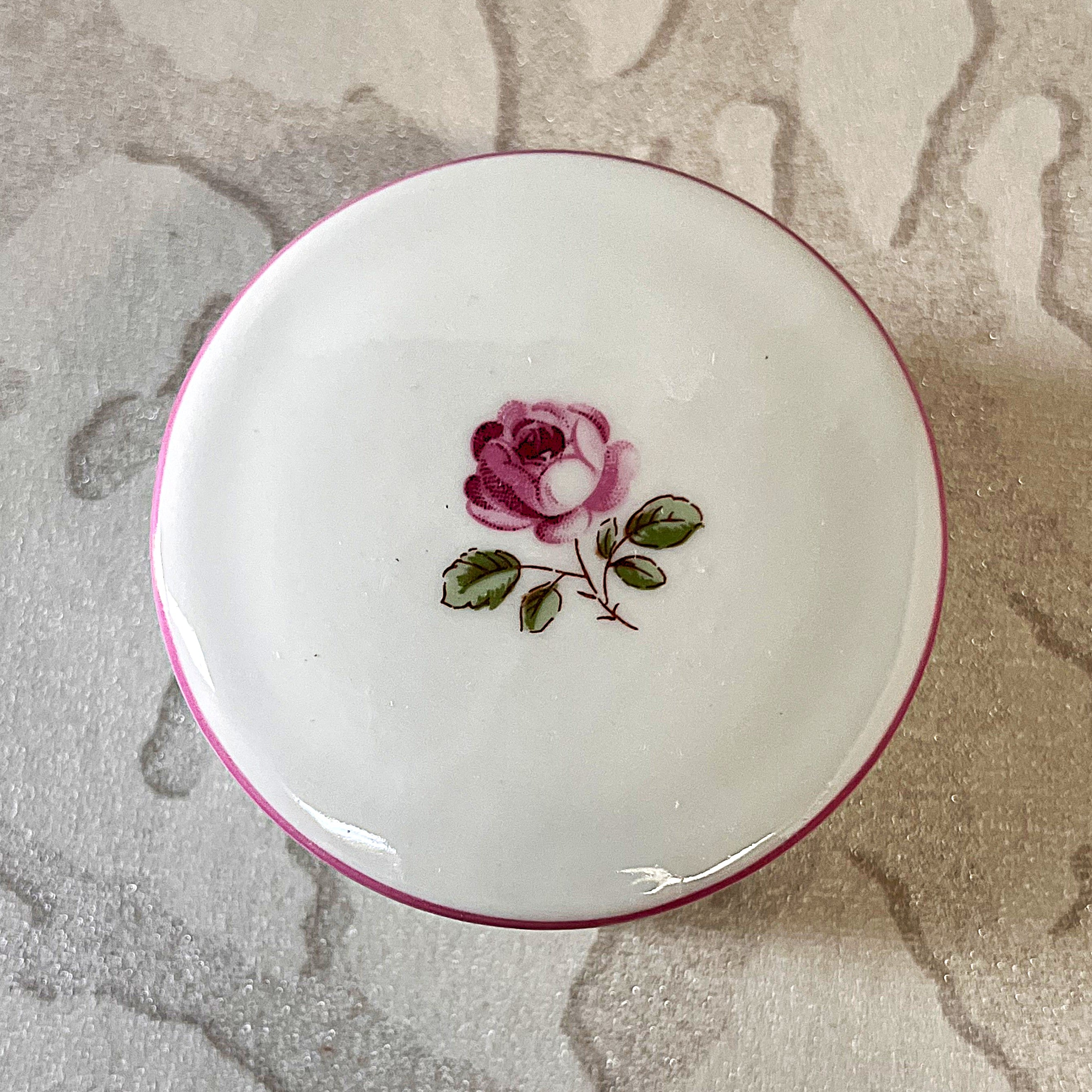 Trinkets: Richard Ginori Trinket Box Pink Rose Design
