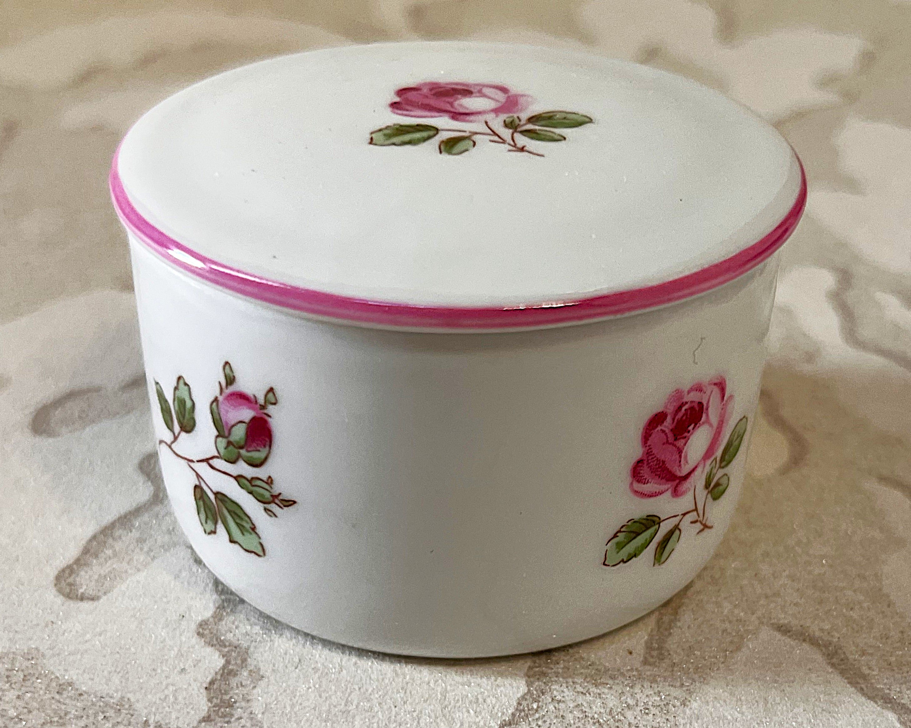 Trinkets: Richard Ginori Trinket Box Pink Rose Design