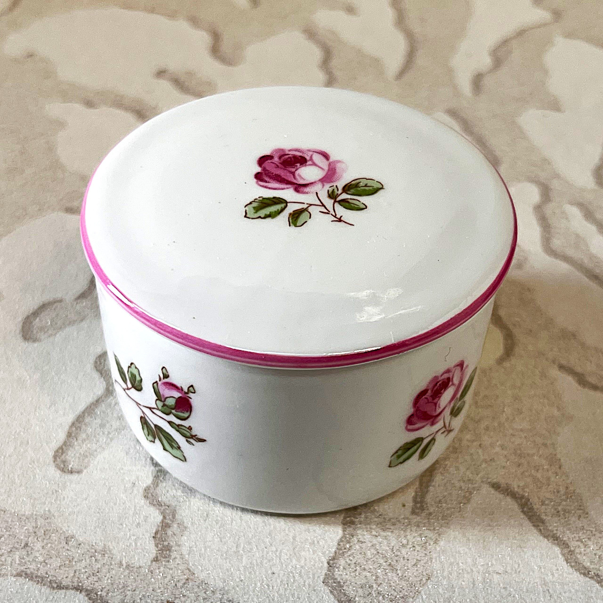 Trinkets: Richard Ginori Trinket Box Pink Rose Design