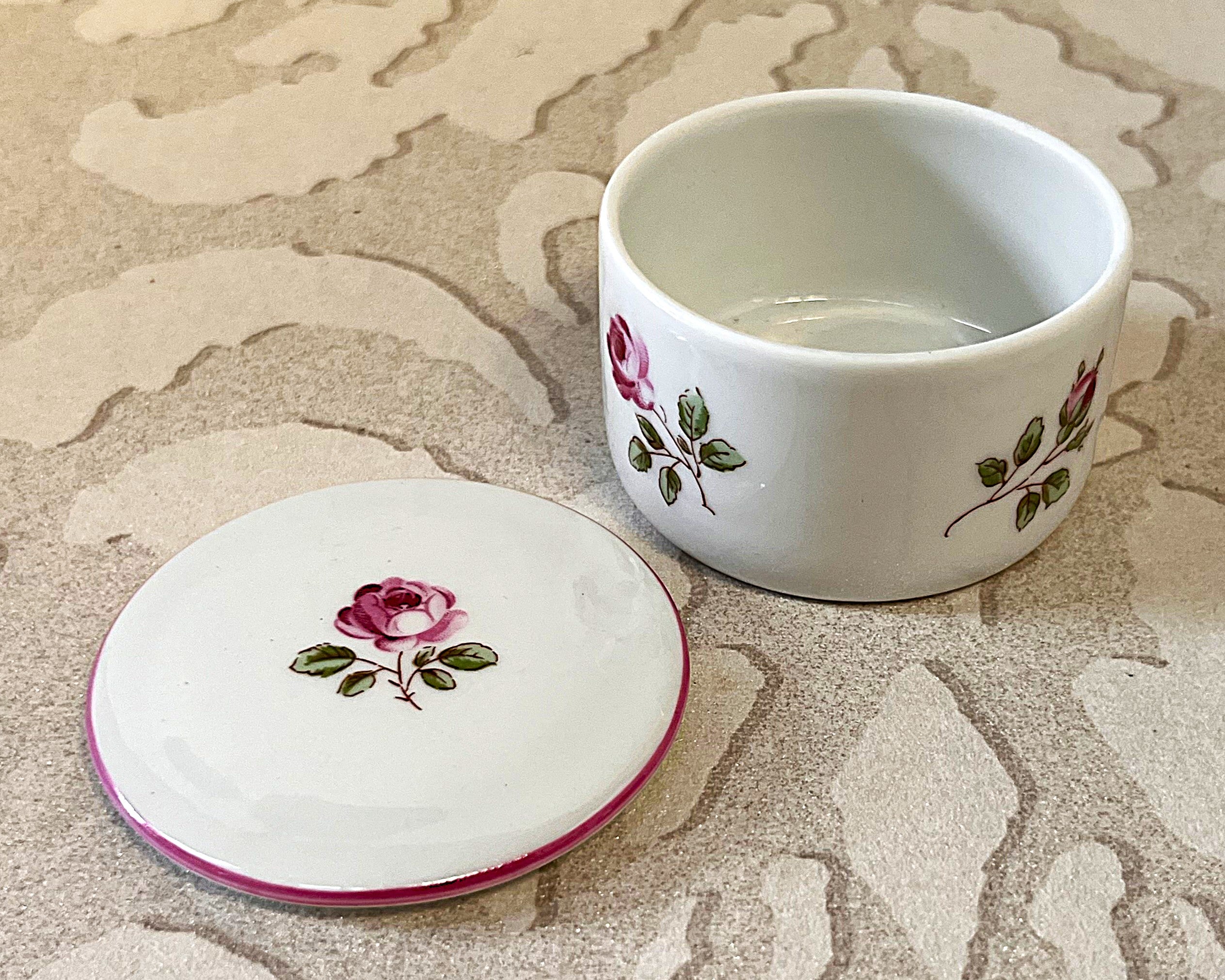 Trinkets: Richard Ginori Trinket Box Pink Rose Design